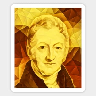 Thomas Robert Malthus Golden Portrait | Thomas Robert Malthus Artwork 9 Magnet